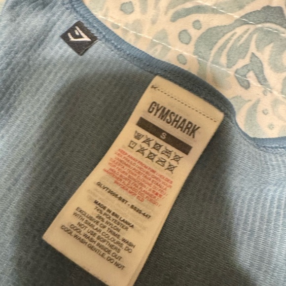 Gymshark Blue Tank Top Men's Muscle Tank racer back size small - Picture 3 of 3